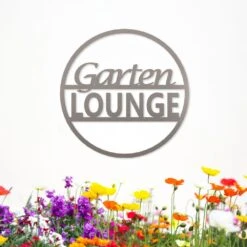 Edelstahl Schild Gartenlounge Ø 30cm -Kamiladen Verkäufe 40005701 edelstahlschild gartenlounge 02