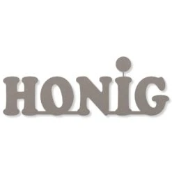 Edelstahl Schriftzug Honig Mit Aufhänger