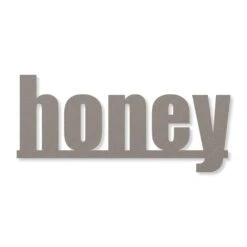 Edelstahl Schriftzug Honey Mit Aufhänger