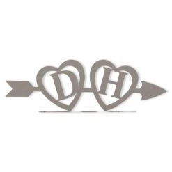 Edelstahl Liebespfeil Mit Initialen Und Fuß