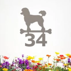 Edelstahl Pudel Schild Mit Hausnummer -Kamiladen Verkäufe 40005762 edelstahl hausnummer pudel 02