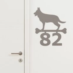 Edelstahl Schäferhund Schild Mit Hausnummer 7 Edelstahl Schäferhund Schild Mit Hausnummer -Kamiladen Verkäufe 40005763 edelstahl hausnummer sch ferhund 02