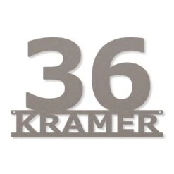 Edelstahl Hausnummer Mit Wunschname