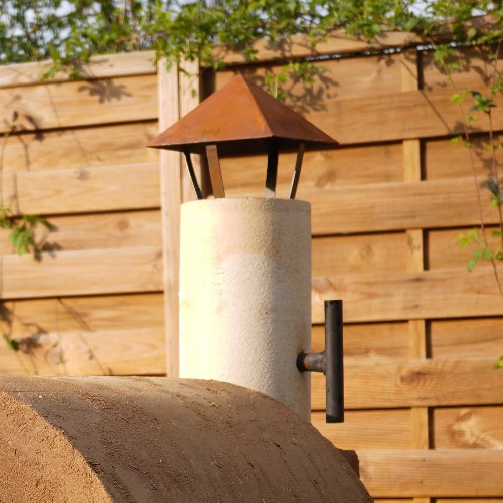 Abdeckung Für Rohr Ø 120 Mm Für Pizzaofen In Edelrost 180 X 180 Mm 3 Abdeckung Für Rohr Ø 120 Mm Für Pizzaofen In Edelrost 180 X 180 Mm – Bild 3