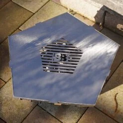 BlazeBox Pentagon Medium Grillplatte Mit Rost -Kamiladen Verkäufe blazebox pentagon medium grillplatte mit rost schamotte shop 3