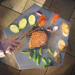 BlazeBox Pentagon Medium Grillplatte Mit Rost -Kamiladen Verkäufe blazebox pentagon medium grillplatte mit rost schamotte shop 5