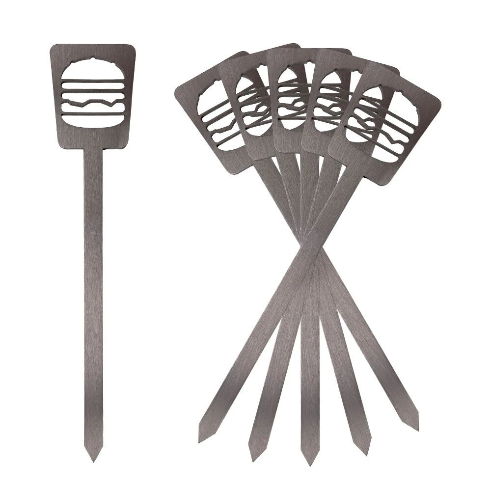 Burgerspieße Hamburger Aus Edelstahl 6er Set 1 Burgerspieße Hamburger Aus Edelstahl 6er Set