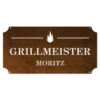 Edelrostschild Grillmeister Mit Wunschnamen 20 X 40 Cm