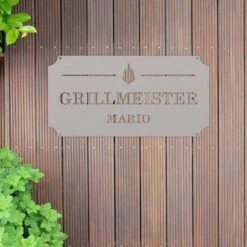Edelstahl Grillmeister Mit Wunschnamen 20 X 40 Cm -Kamiladen Verkäufe edelstahl grillmeister mit wunschnamen 20 x 40 cm 1
