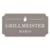 Edelstahl Grillmeister Mit Wunschnamen 20 X 40 Cm