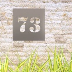 Edelstahl Schild Mit Ihrer Hausnummer -Kamiladen Verkäufe edelstahl schild mit ihrer hausnummer 3