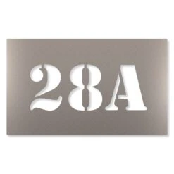 Edelstahl Schild Rechteckig Mit Ihrer Hausnummer