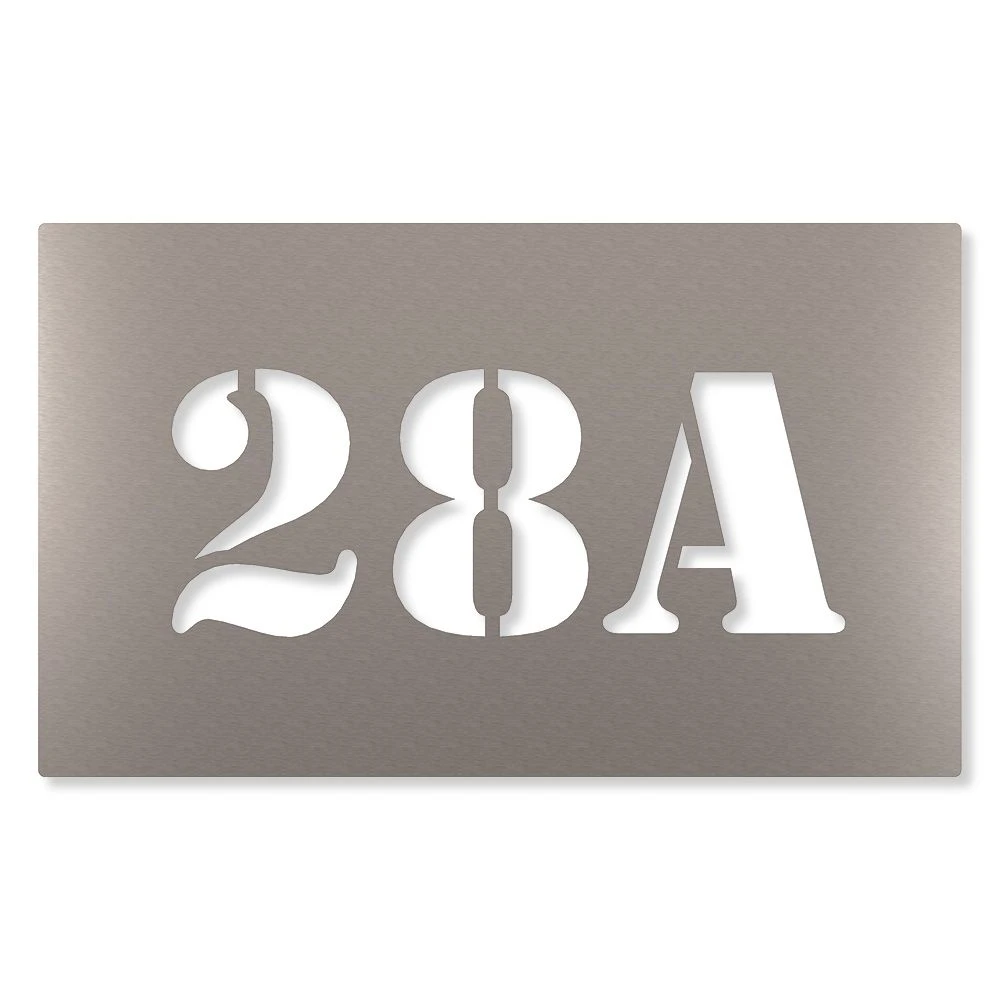 Edelstahl Schild Rechteckig Mit Ihrer Hausnummer 1 Edelstahl Schild Rechteckig Mit Ihrer Hausnummer