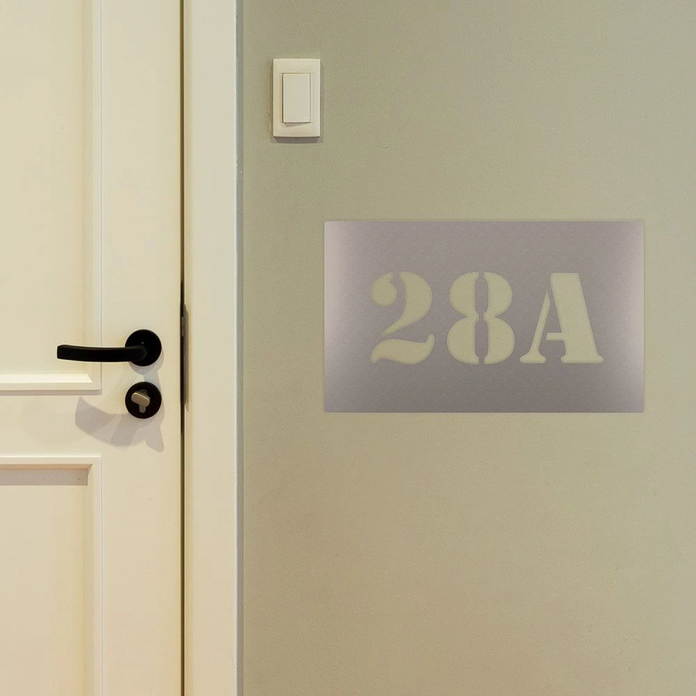 Edelstahl Schild Rechteckig Mit Ihrer Hausnummer 3 Edelstahl Schild Rechteckig Mit Ihrer Hausnummer – Bild 3