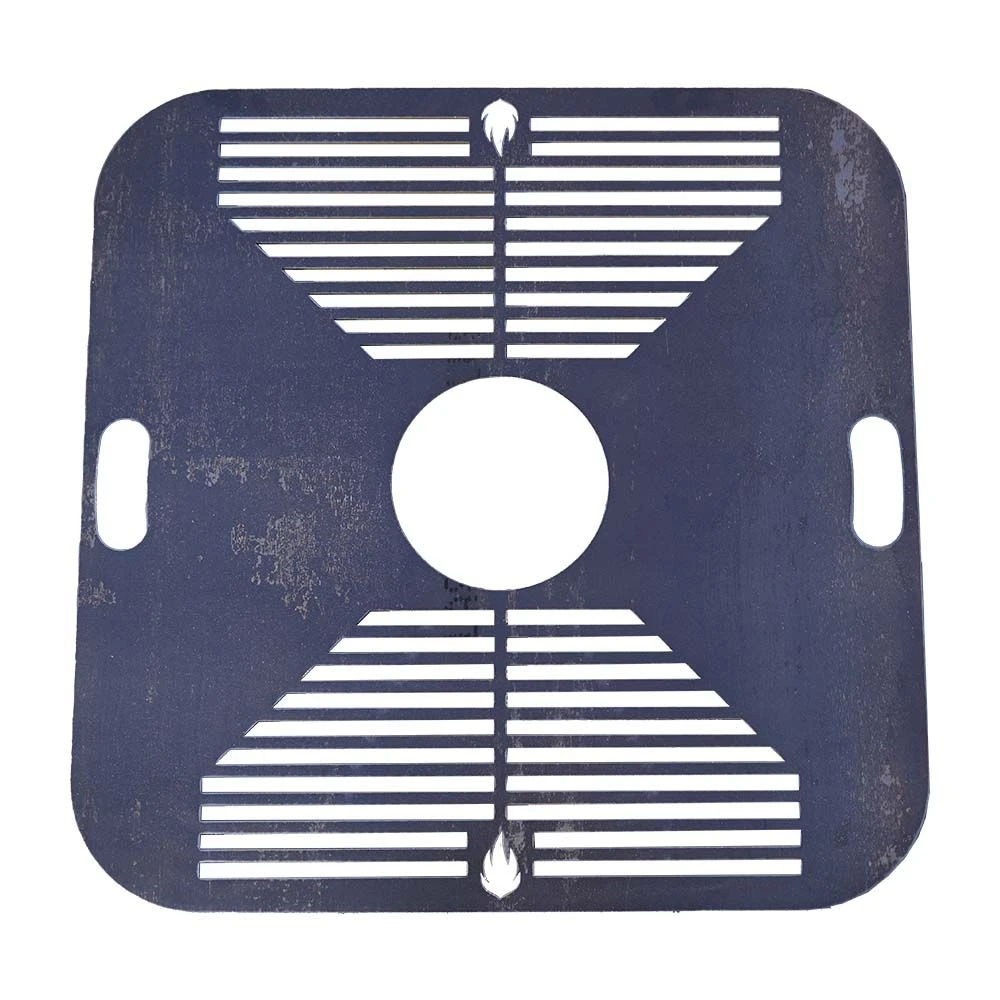 Feuerplatte Grillplatte Mit Integriertem Rost Quadratisch 78 X 78 Cm Design 1 1 Feuerplatte Grillplatte Mit Integriertem Rost Quadratisch 78 X 78 Cm Design 1