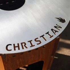 Feuerplatte Grillplatte Grillring Ø 60 Cm Mit Wunschname -Kamiladen Verkäufe feuerplatte grillplatte grillring 60 cm mit wunschname 5