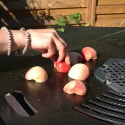 Feuerplatte Grillplatte Mit Integriertem Rost 6-eckig Ø 60 Cm Design 1 -Kamiladen Verkäufe feuerplatte grillplatte mit integriertem rost 6 eckig 60cm schamotte shop 3