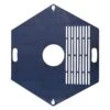 Feuerplatte Grillplatte Mit Integriertem Rost 6-eckig Ø 80 Cm Design 2