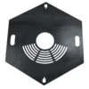 Feuerplatte Grillplatte Mit Integriertem Rost 6-eckig Ø 98 Cm Design 1