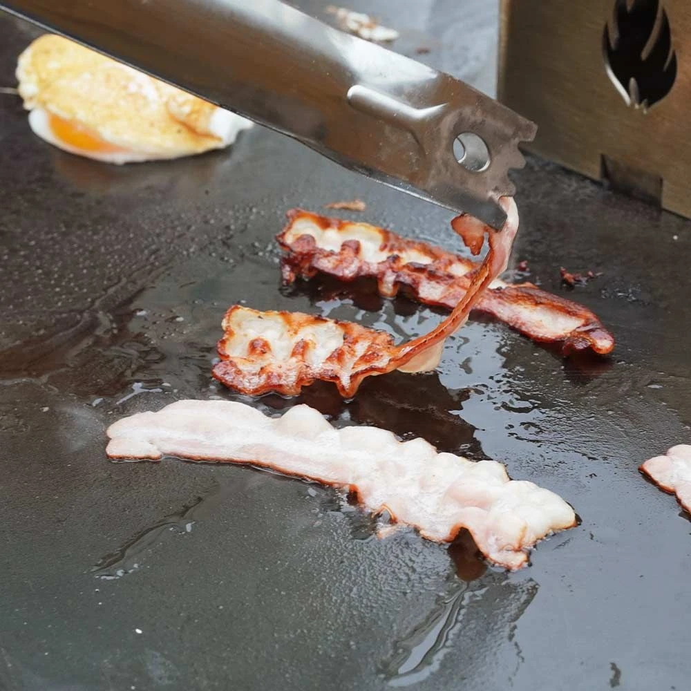 Feuerplatte Grillplatte Mit Integriertem Rost Ø 60 Cm Design 3 – Bild 7