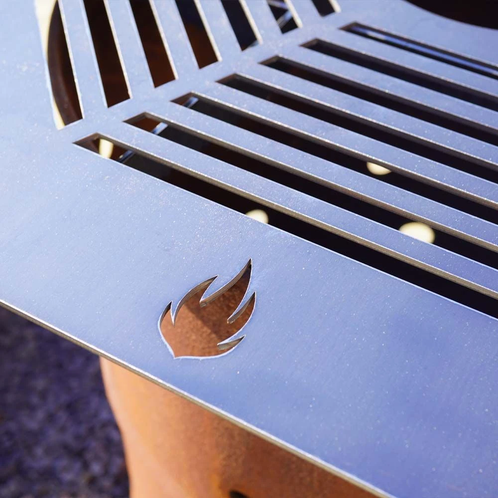 Feuerplatte Grillplatte Mit Integriertem Rost 8-eckig Ø 60 Cm Design 1 5 Feuerplatte Grillplatte Mit Integriertem Rost 8-eckig Ø 60 Cm Design 1 – Bild 5