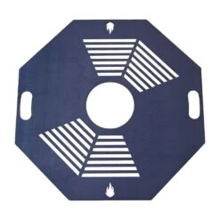 Feuerplatte Grillplatte Mit Integriertem Rost 8-eckig Ø 98 Cm Design 1