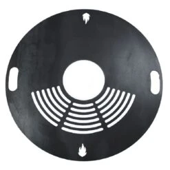 Feuerplatte Grillplatte Mit Integriertem Rost Ø 80 Cm Design 1