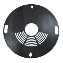 Feuerplatte Grillplatte Mit Integriertem Rost Ø 98 Cm Design 1