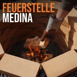 Feuerstellen Bausatz Medina Ø 98 Cm -Kamiladen Verkäufe feuerstelle medina video schamotte shop.de
