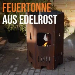 Edelrost Feuertonne Groß -Kamiladen Verkäufe feuertonne edelrost video schamotte shop.de 1