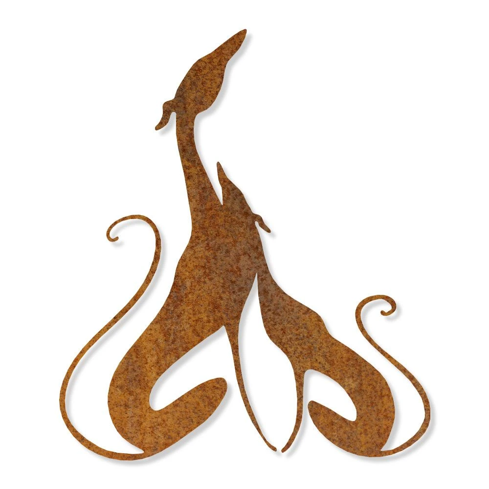 Edelrost Greyhounds Wandbild 1 Edelrost Greyhounds Wandbild