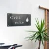 Grillecke Schild Aus Edelstahl