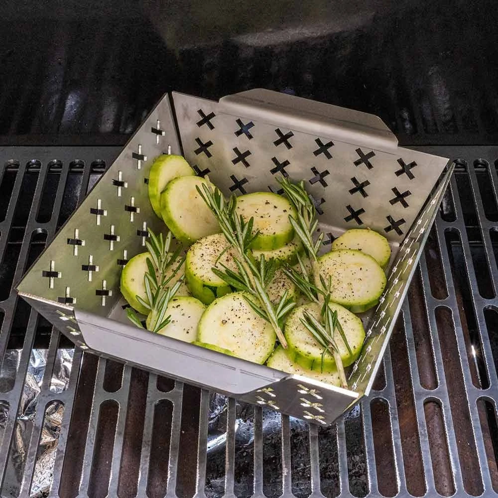 Grillkorb XXL Aus Edelstahl 2 Grillkorb XXL Aus Edelstahl – Bild 2