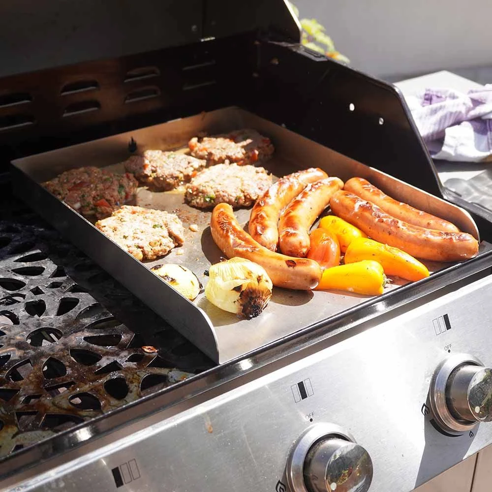 Grillplatte Plancha Edelstahl 48 X 34 Cm Passend Für Weber** – Bild 2