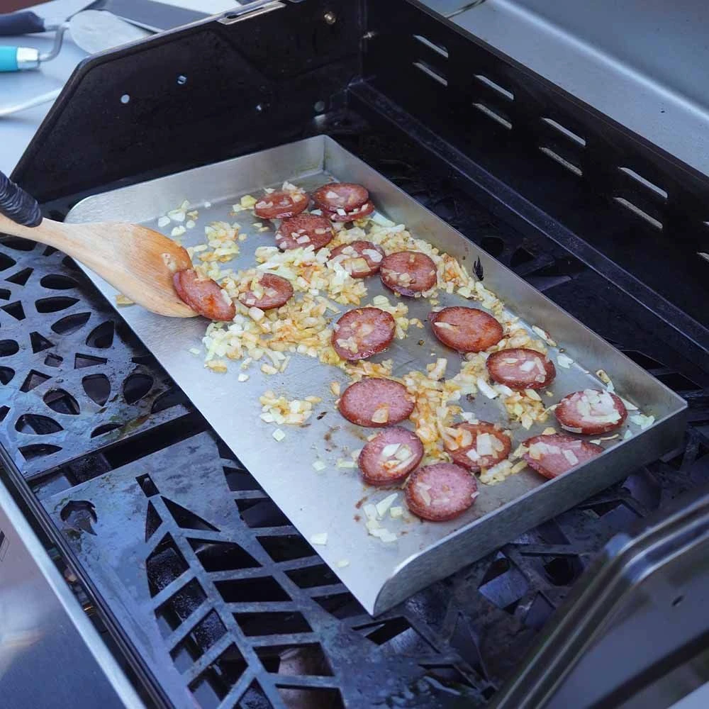 Grillplatte Plancha Edelstahl 49,5 X 40,6 Cm Passend Für Justus ** 2 Grillplatte Plancha Edelstahl 49,5 X 40,6 Cm Passend Für Justus ** – Bild 2