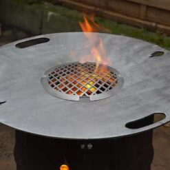 Grillrost Ø 21 Cm Einsatz Für Feuerplatte BBQ Design 9 Grillrost Ø 21 Cm Einsatz Für Feuerplatte BBQ Design -Kamiladen Verkäufe grillrost feuerplatte rund bbq schamotte shop 4