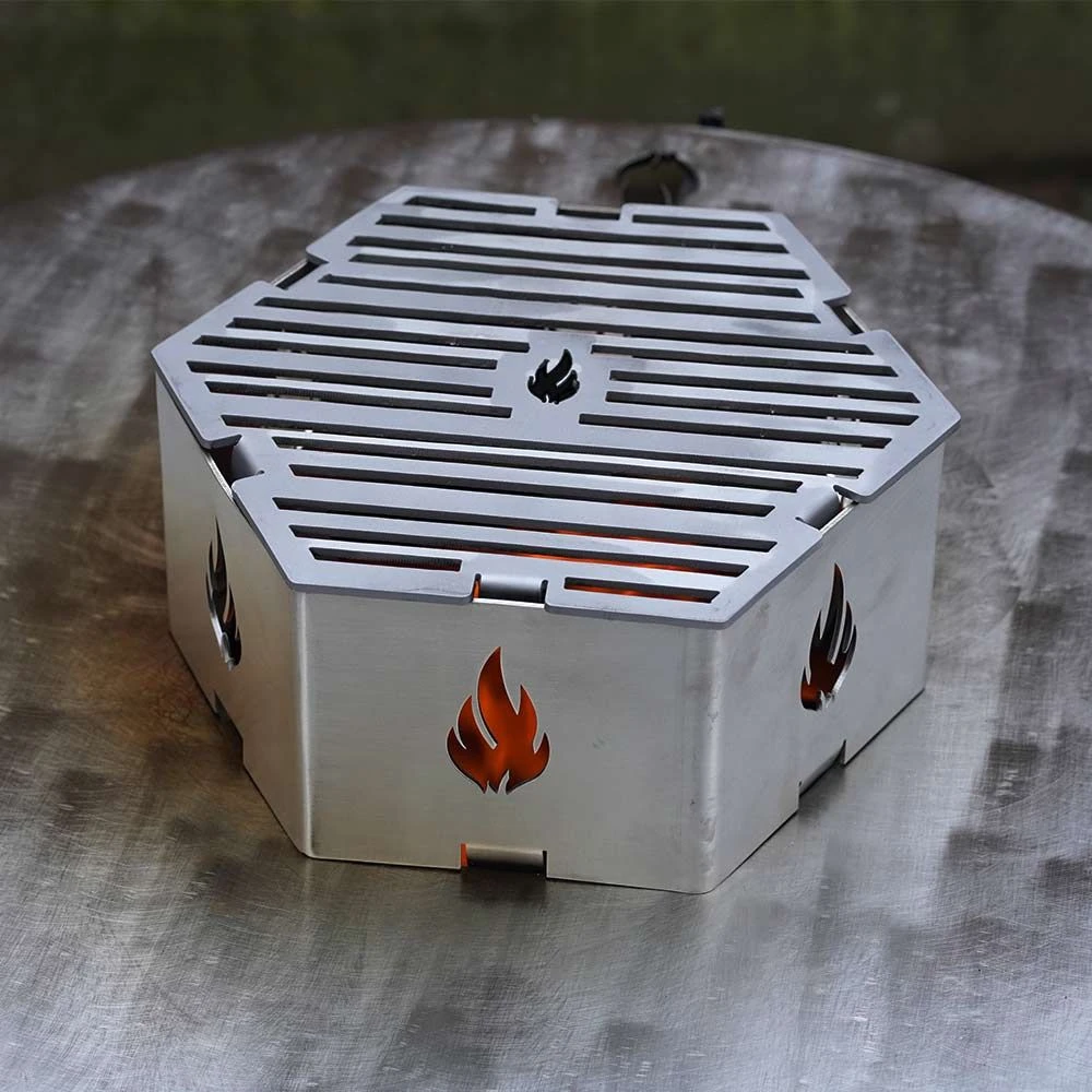 Grillrost 6-eckig Ø 21 Cm Einsatz Für Feuerplatte Classic Design 2 Grillrost 6-eckig Ø 21 Cm Einsatz Für Feuerplatte Classic Design – Bild 2