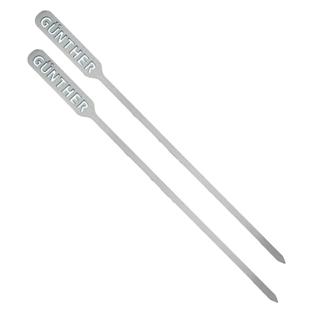 Grillspieße Mit Wunschname Negativ Im 2er Set Aus Edelstahl