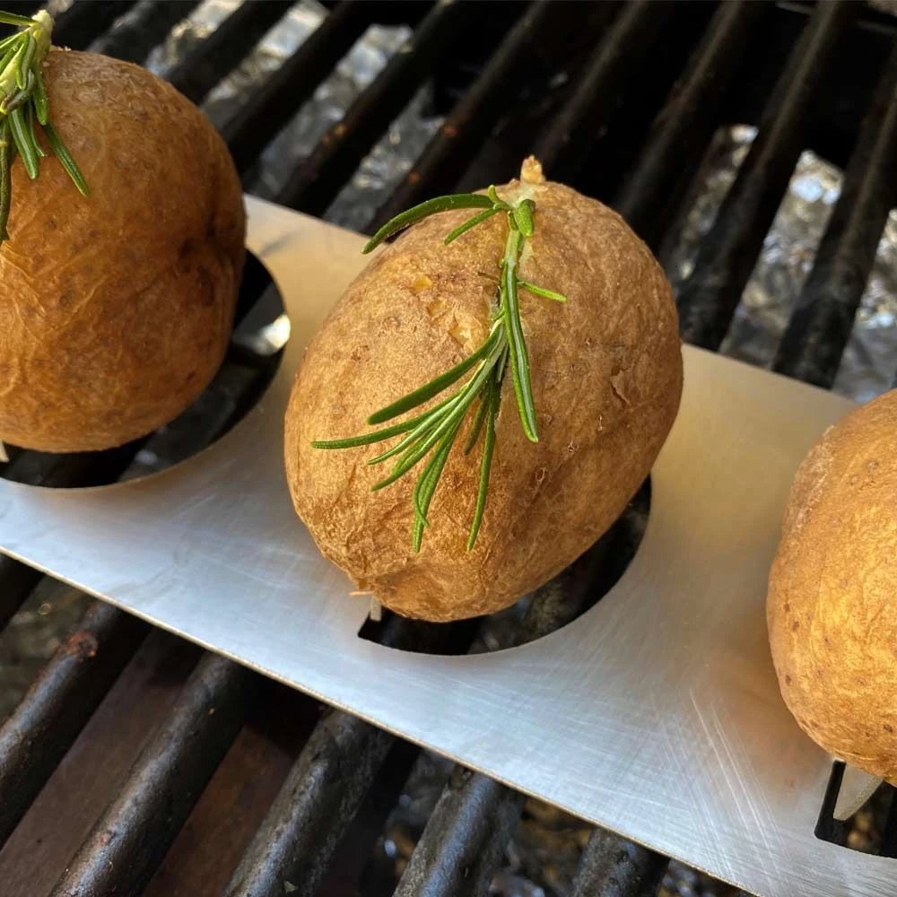 Kartoffelhalter Grill Edelstahl 3 Kartoffelhalter Grill Edelstahl – Bild 3