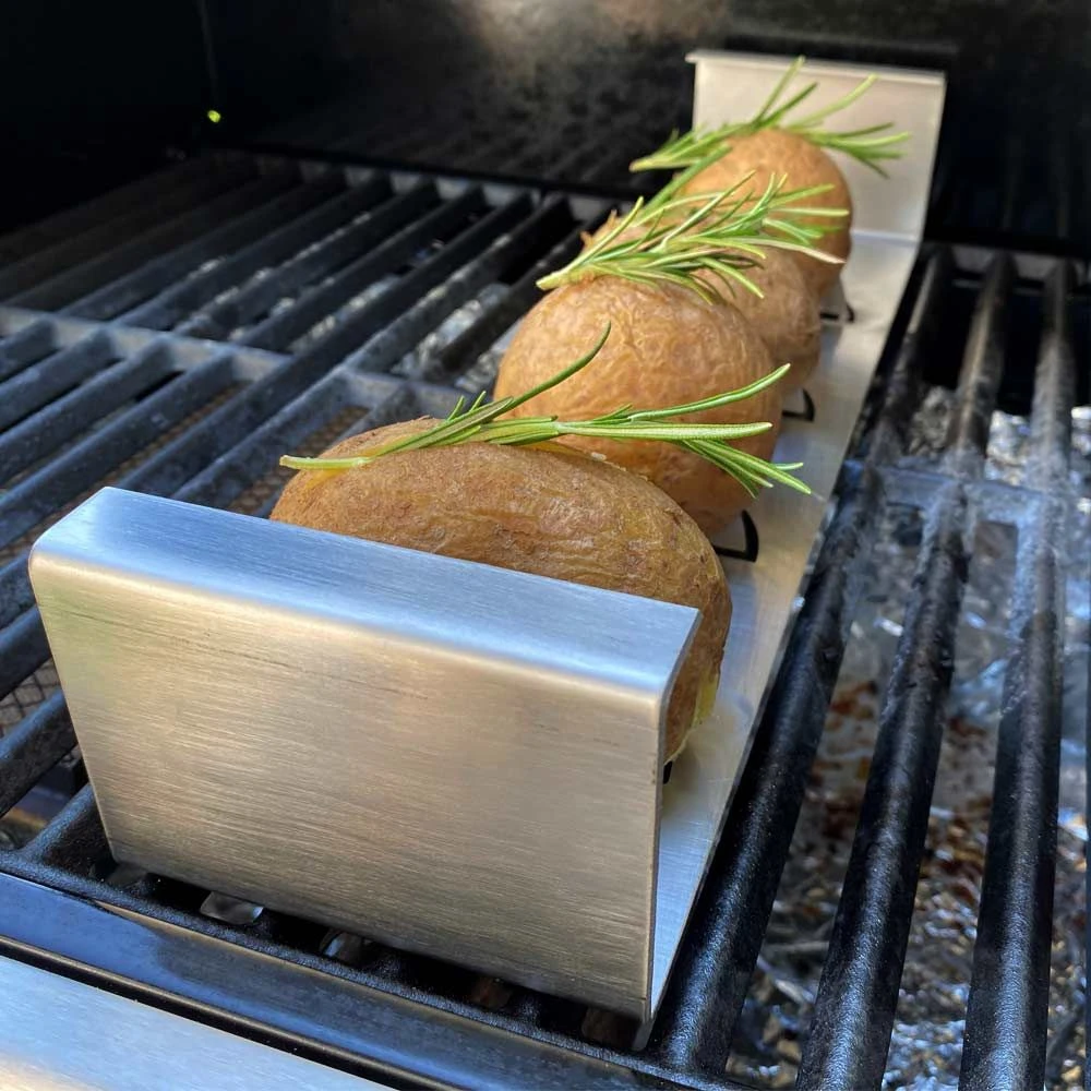 Kartoffelhalter Grill Edelstahl 2 Kartoffelhalter Grill Edelstahl – Bild 2