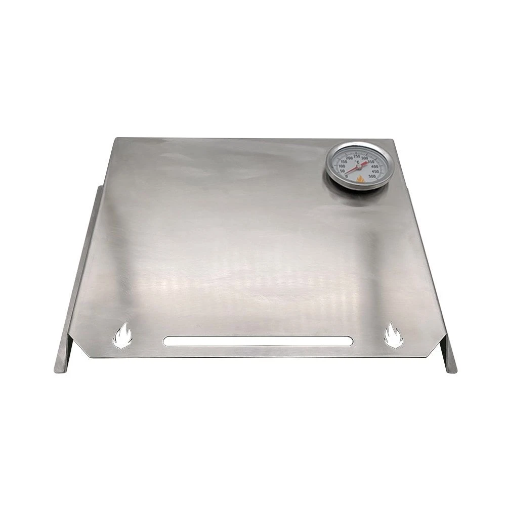 Pizzaaufsatz Edelstahl Mit Thermometer Für Den Grill 43 X 28 Cm – Bild 6