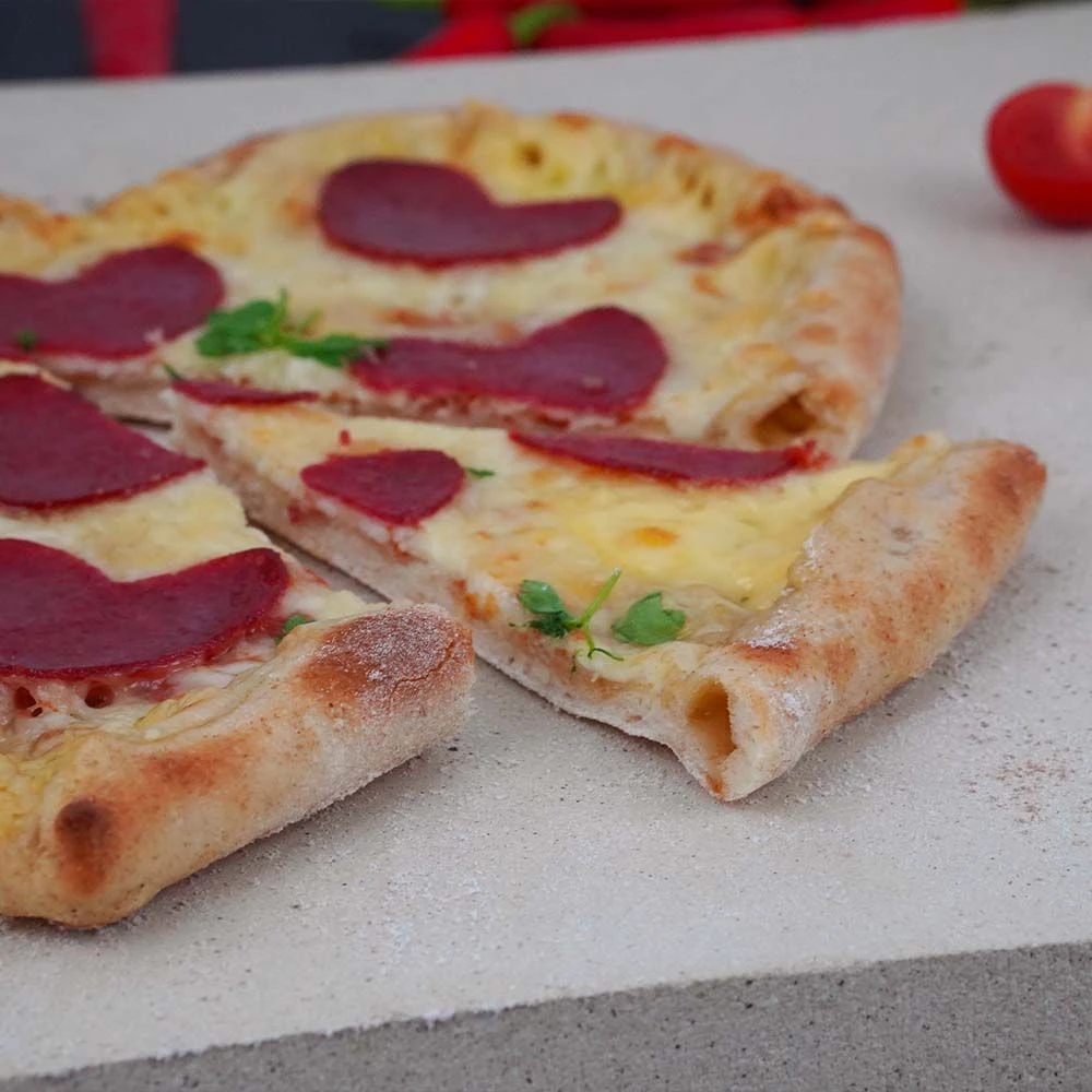 Pizzastein Grill 40 X 40 X 3 Cm Schamotte – Bild 5