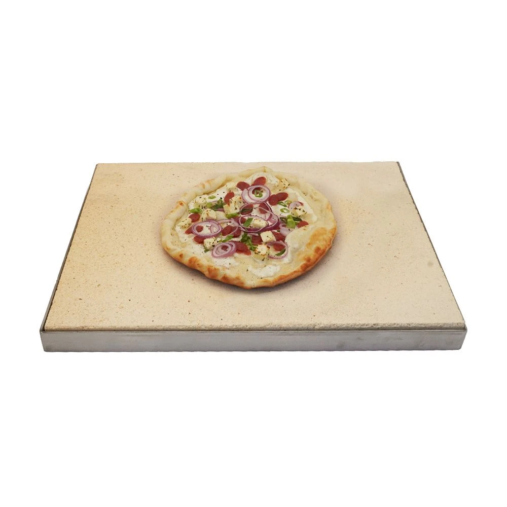 Pizzastein Grill 45 X 40 X 3 Cm + Edelstahlrahmen 1 Pizzastein Grill 45 X 40 X 3 Cm + Edelstahlrahmen
