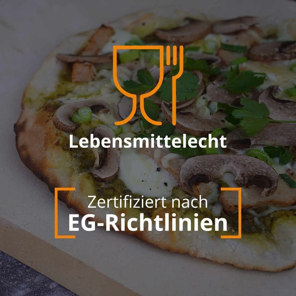 Pizzastein Grill 60 X 30 X 3 Cm + Edelstahlrahmen – Bild 7