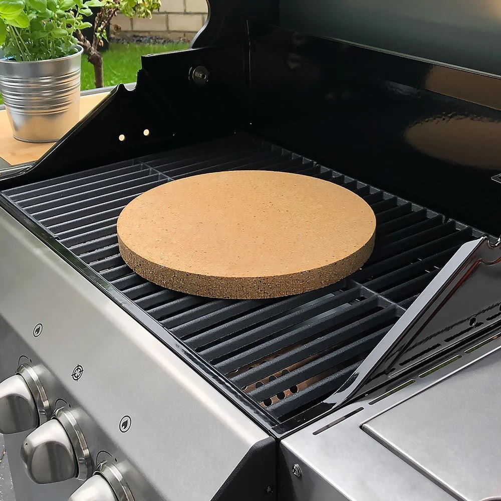 Pizzastein Grill Rund Ø 39 X 3 Cm Schamotte 6 Pizzastein Grill Rund Ø 39 X 3 Cm Schamotte – Bild 6