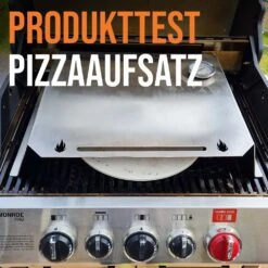Pizzaaufsatz Edelstahl Mit Thermometer Für Den Grill 53 X 35 Cm -Kamiladen Verkäufe pizzaufsatz video schamotte shop.de 2