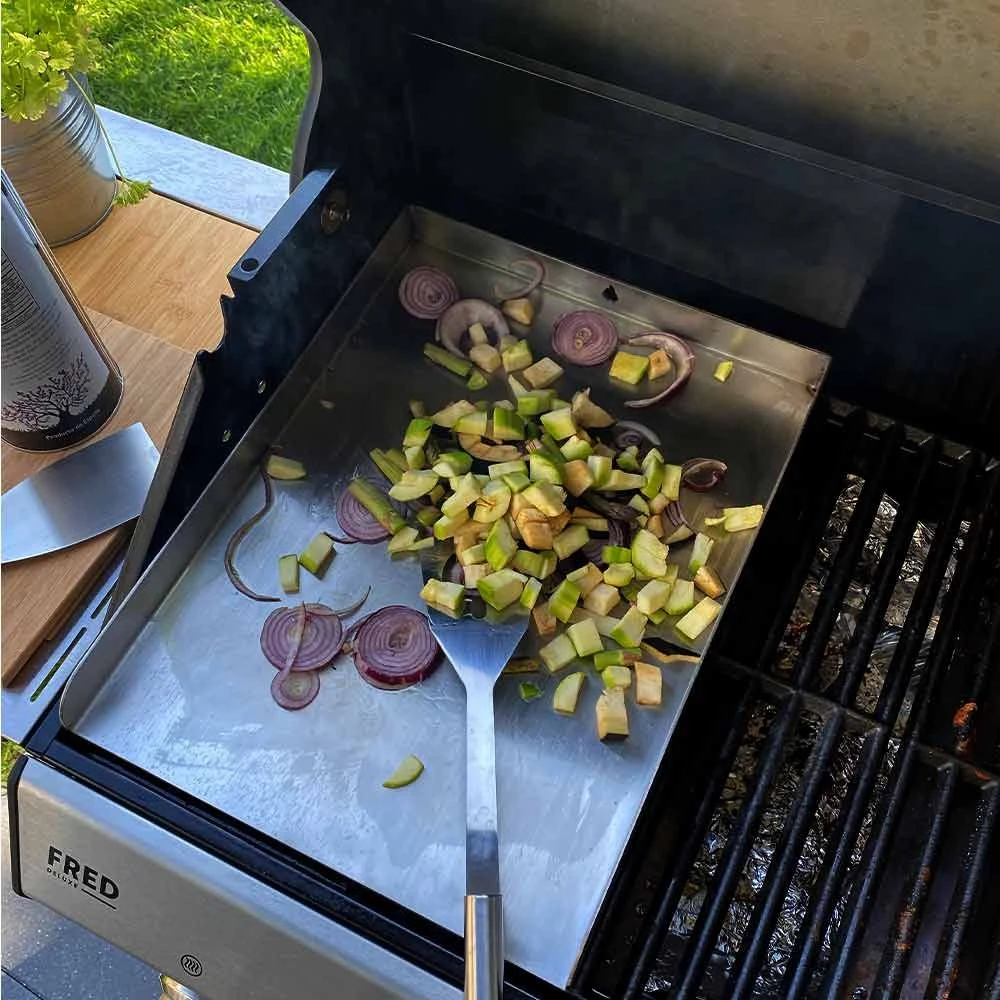 Grillplatte Plancha Edelstahl 45 X 30 Cm Passend Für Rösle** – Bild 3