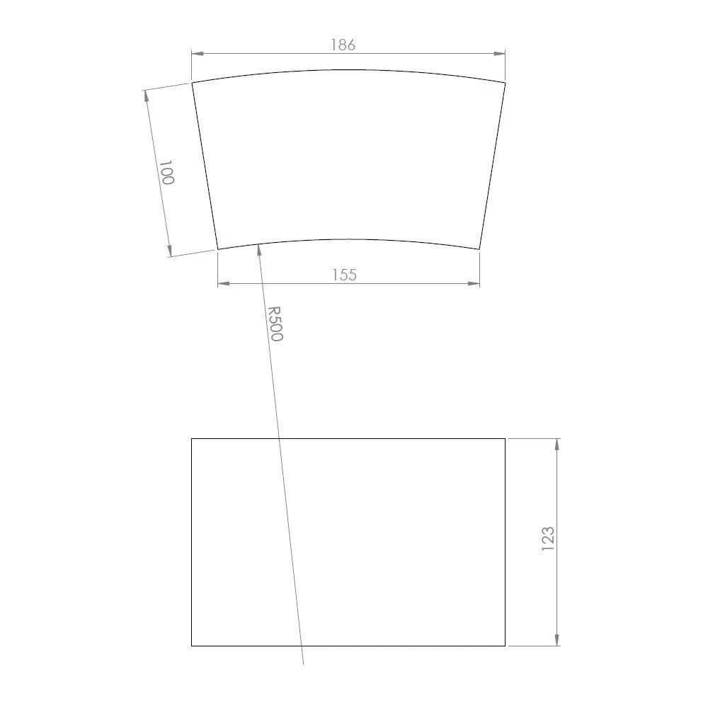 Schamottstein Radial 186x155x123x100mm 30 Stück 4 Schamottstein Radial 186x155x123x100mm 30 Stück – Bild 4