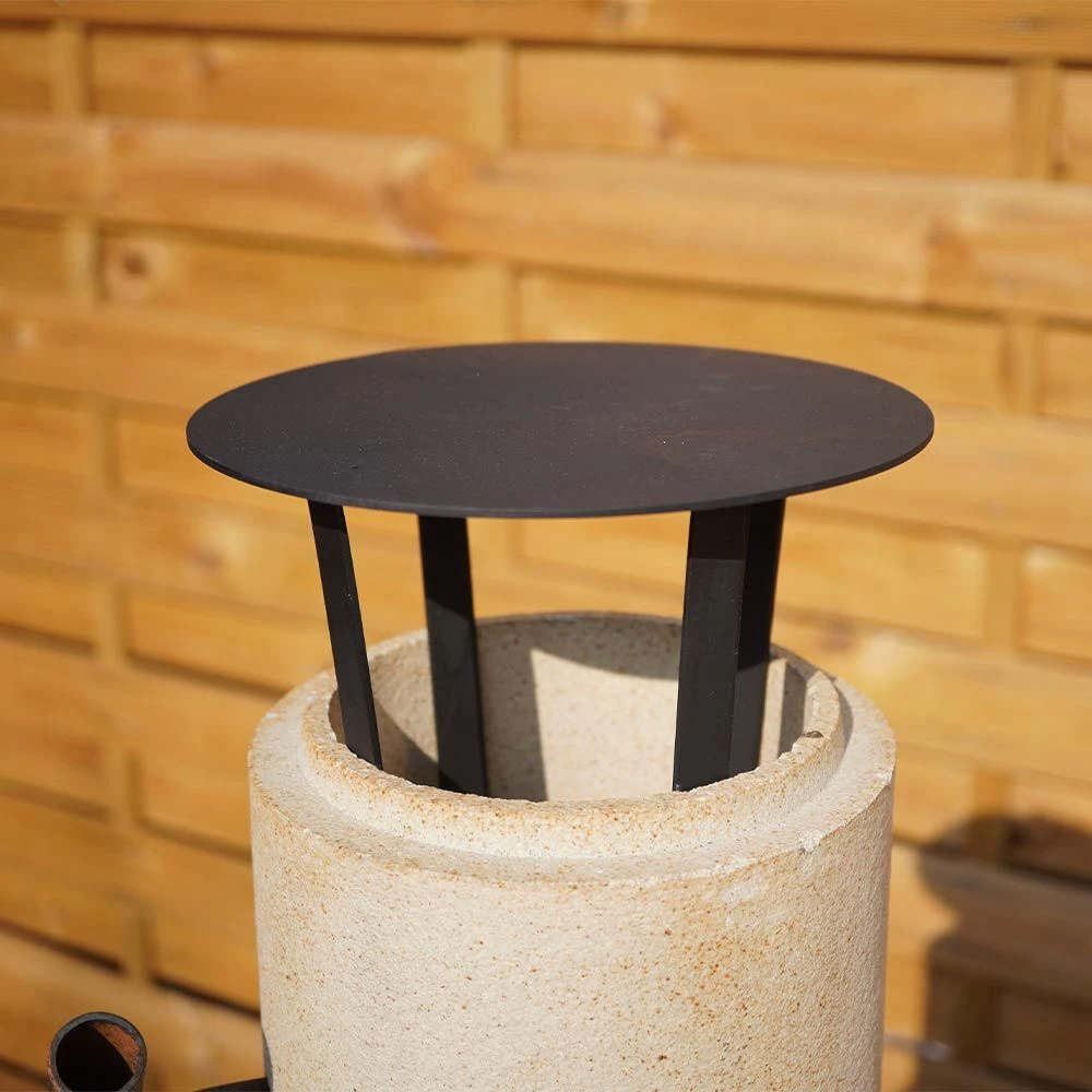 Regenhut Für Rohr Ø 120 Mm Für Pizzaöfen Aus Stahl In Schwarz – Bild 2