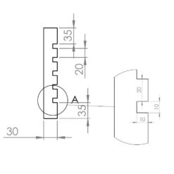 Rillenplatte 5 Rillen (Schamotte) 300x200x30mm -Kamiladen Verkäufe rillenstein rillenplatte 300x200x30mm 5 rillen schamotte shop 4
